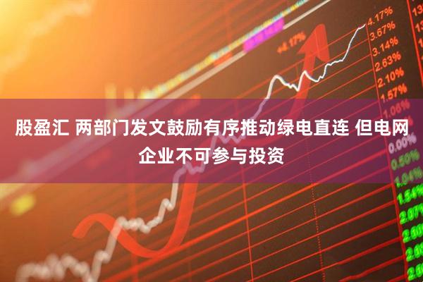 股盈汇 两部门发文鼓励有序推动绿电直连 但电网企业不可参与投资